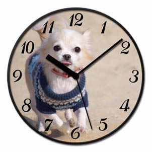 犬の写真入りオリジナル時計