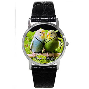 インコの写真入りオリジナル腕時計